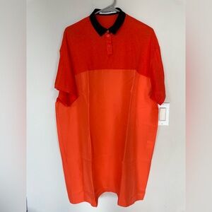 ZUCZUG Women’s 100% Silk T- Shirt Dress Oversize Size 2 Orange Short Sleeve